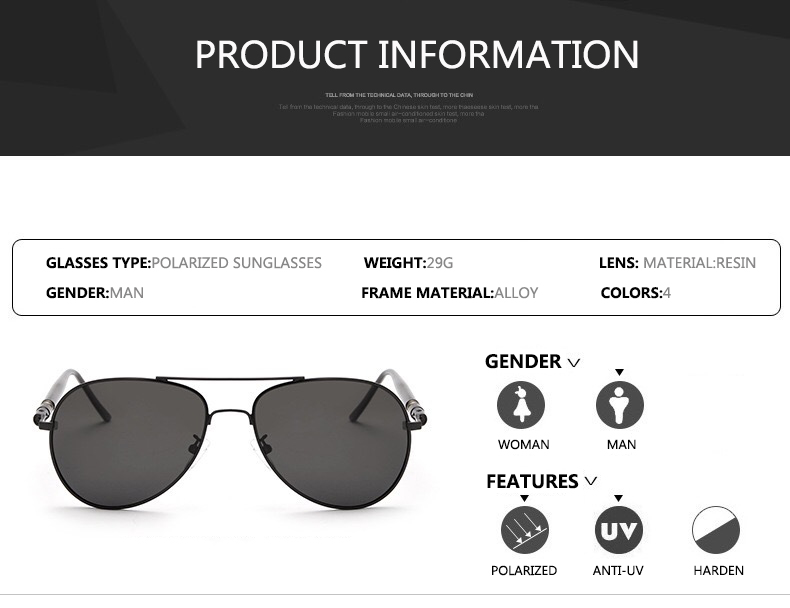 แว่นกันแดดผู้ชายP Olarizedแฟชั - Sunglasses Aviator Polarized บทวิจารณ์และราคา