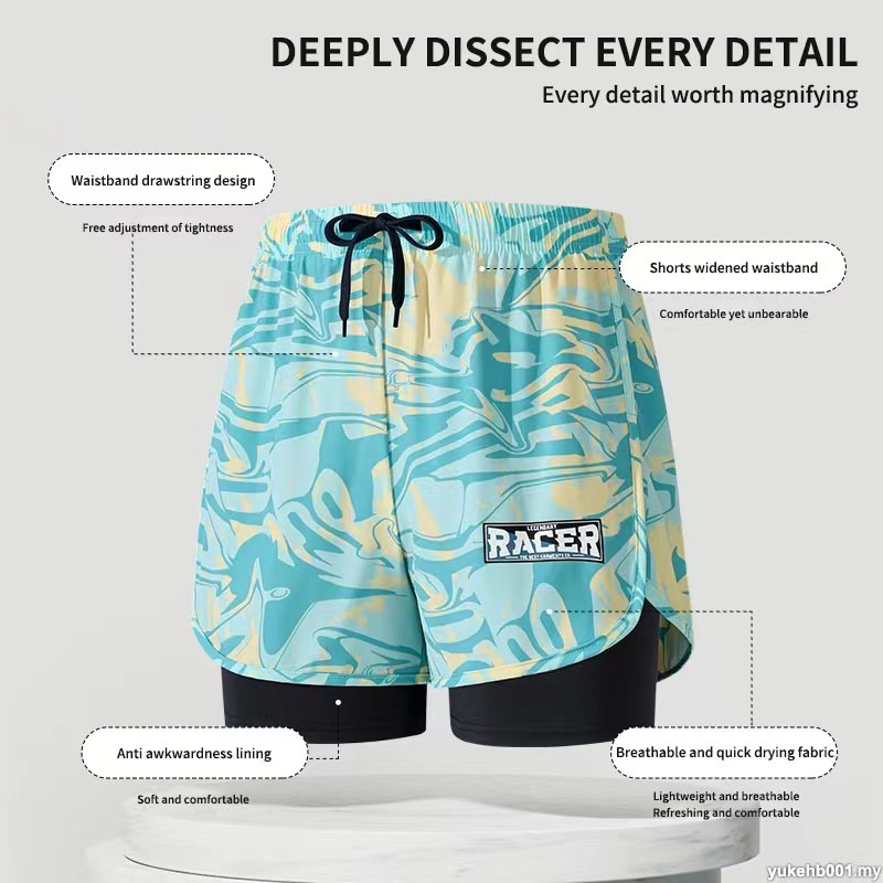 กางเกงว่ายน้ำสำหรับผู้ใหญ่กางเ - Swim Trunk Quick Dry บทวิจารณ์และราคา