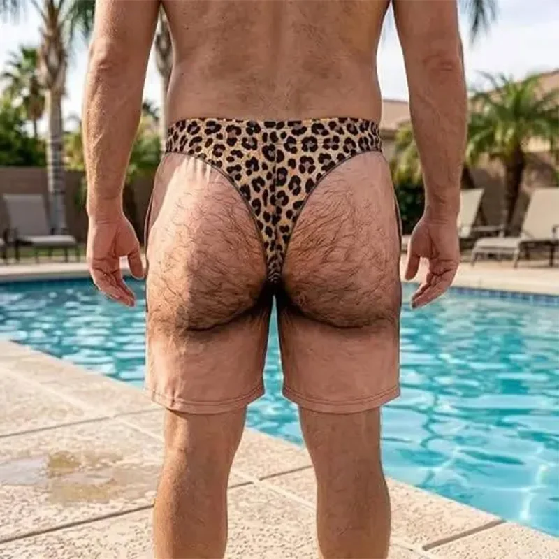 กางเกงว่ายน้ำผู้ชายลายเสือดาวแ - Swim Trunk Quick Dry บทวิจารณ์และราคา